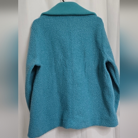 Lands' End Teal Fleece Pullover - Picture 8 of 8